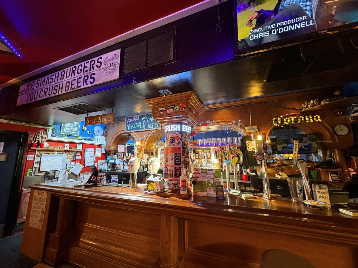 The bartop at The Phoenix