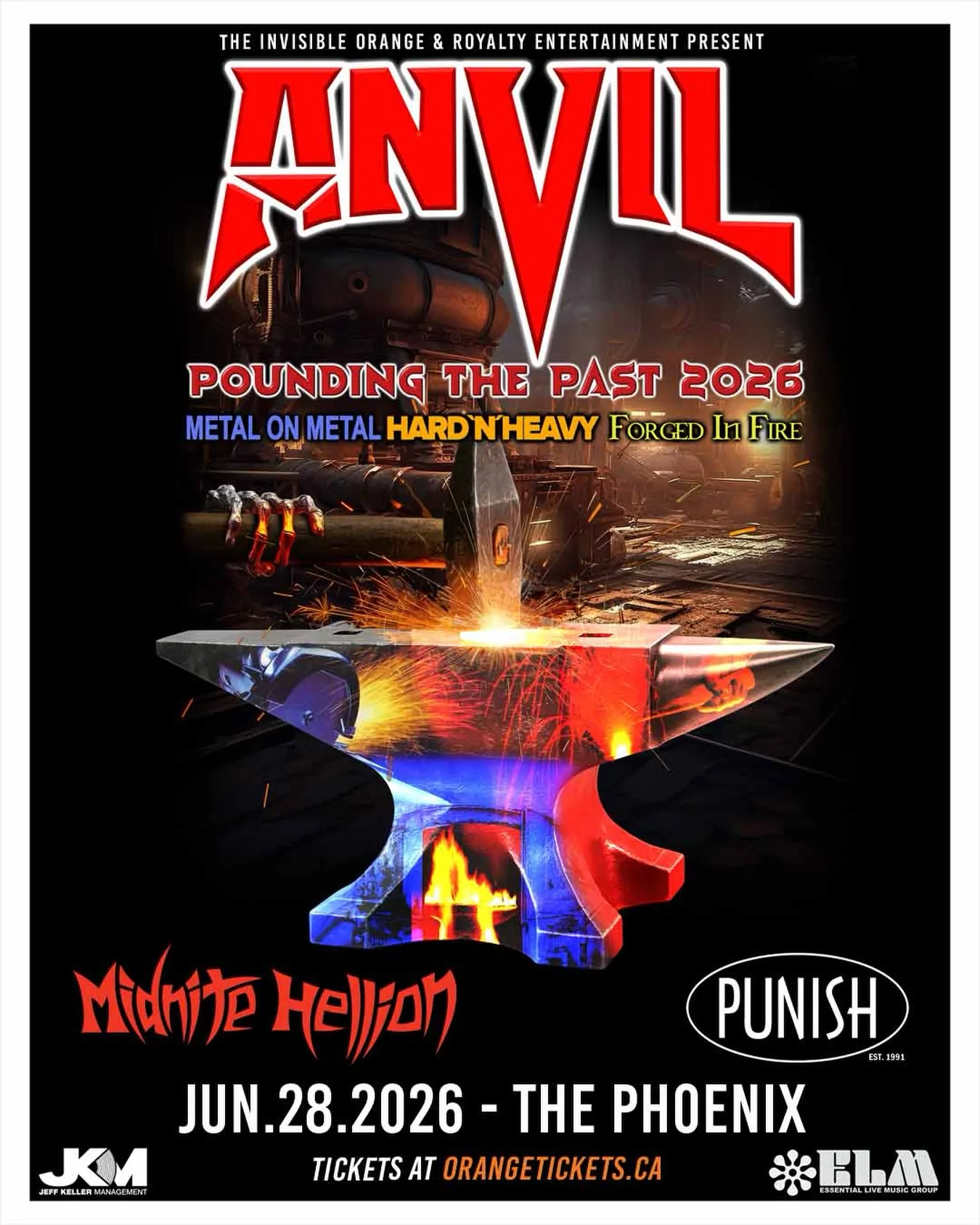 Anvil live at The Phoenix, June 28 2026