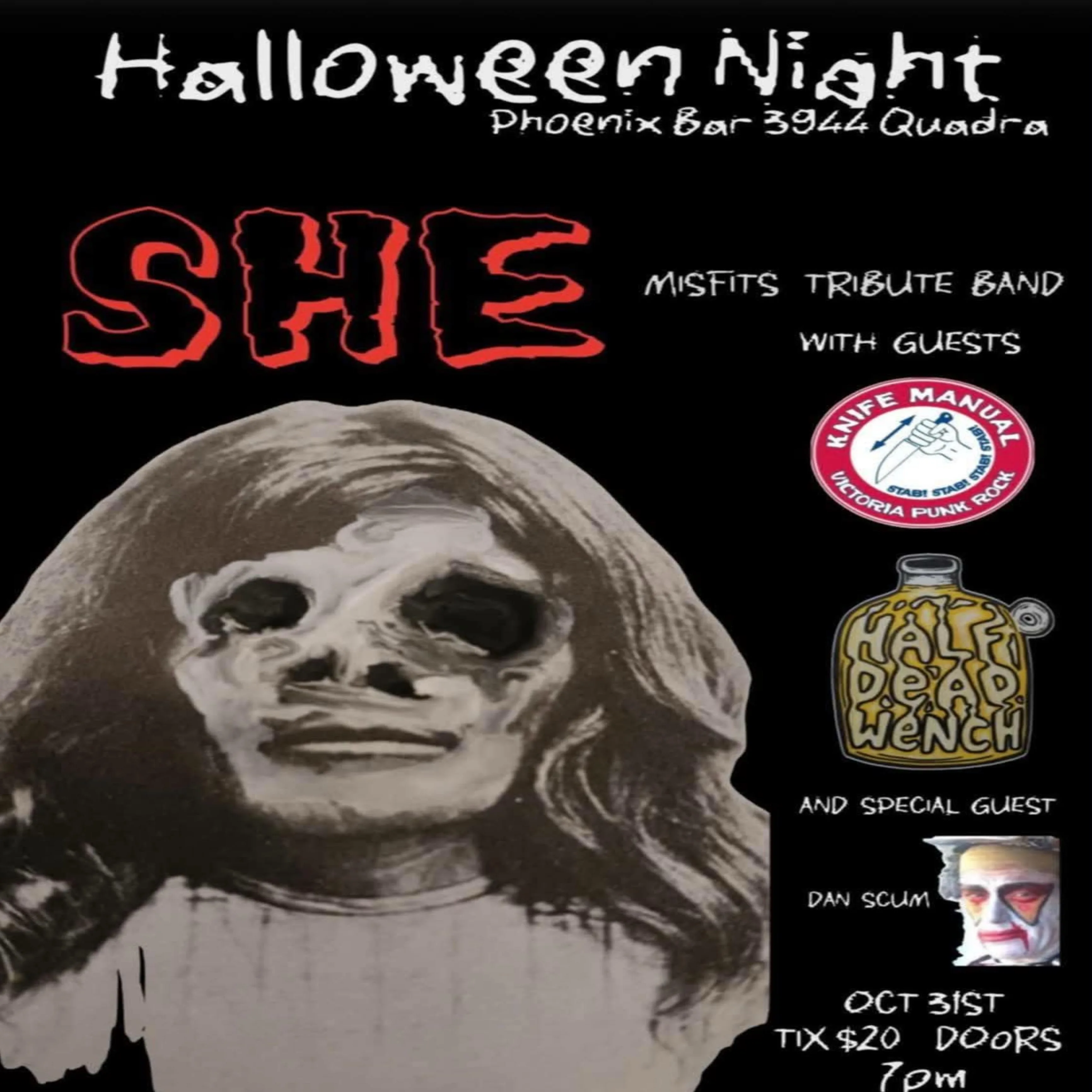 October 31 Halloween Night with She Show